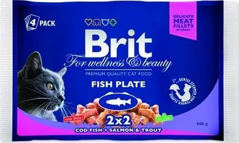 Krmivo pro kočku Brit Premium Cat Fish Plate 4 x 100 g