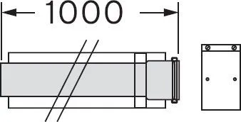 Kouřovod VAILLANT Prodlužovací kus odkouření 1 m 60/100 mm PP 
