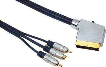 Audio kabel HT scart vidlice (IN/OUT) - 2 x cinch vidlice + S-video vidlice, 2m
