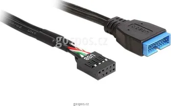 Datový kabel Delock Cable USB 2.0 pin header female > USB 3.0 pin header male, 0.3m