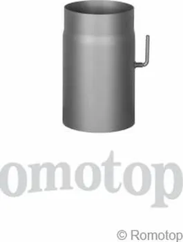 Kouřovod ROMOTOP Roura s klapkou 150/250/2 mm