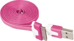 Kabel USB 2.0 A/M - i30P/M 1m růžový