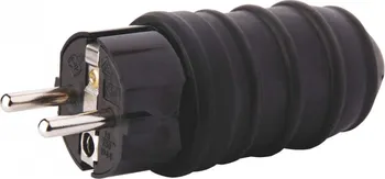 Elektrická vidlice Vidlice gumová přímá - černá barva