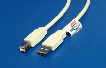 Datový kabel Kabel Value USB 2.0 A-B 4,5m, bílý/šedý