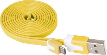 Datový kabel Kabel USB 2.0 A/M - micro B/M 1m žlutý