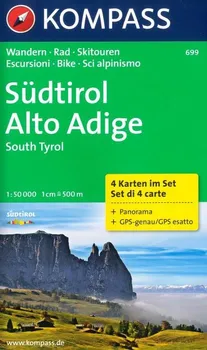 Südtirol, Alto Adige, Jižní Tyrolsko - 1:50 000 - Kompass