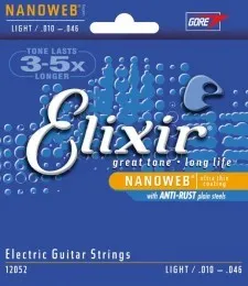 Struna pro kytaru a smyčcový nástroj Struny pro elektrickou kytaru Elixir 12052 Regular Light 10/46
