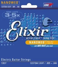 Struna pro kytaru a smyčcový nástroj Struny pro elektrickou kytaru Elixir 12027 Custom Light-Hybrid 9/46