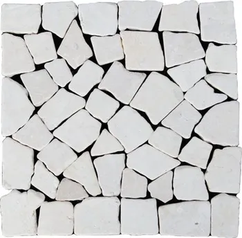 Obklad Mramorová mozaika Garth- bílá obklady 1 m2