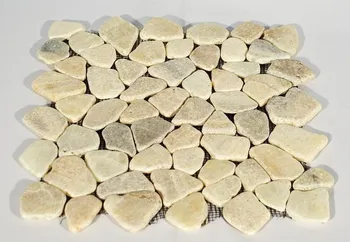 Obklad Mozaika říční kámen - krémová obklady 1m2 Garth