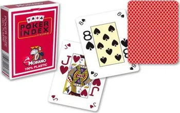 Pokerové sada Modiano mini 4 rohy - Červená