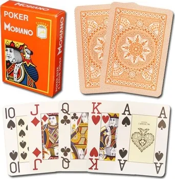 Pokerová karta Modiano 4 rohy plastové