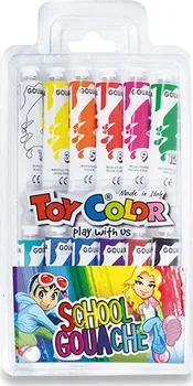 Vodová barva Toy Color temperové barvy tuba 12 ml set 12 barev
