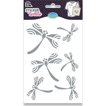 kreativní sada Aladine samolepky na textil, vážky glitrové