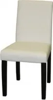 Jídelní židle Prima bílá - hnědé nohy