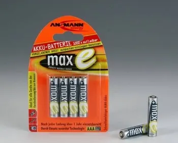 Článková baterie Ansmann akumulátor AAA NiMH 800 mAh (4 ks) maxE
