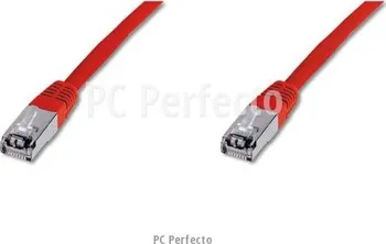 Síťový kabel Digitus S-FTP, CAT 6, AWG 26, červený 5m