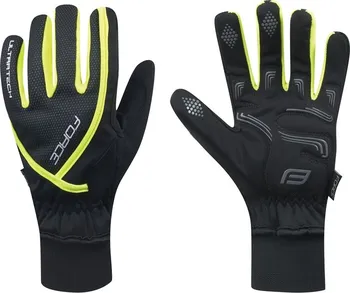 Cyklistické rukavice Force Ultra Tech zimní fluorescent XL