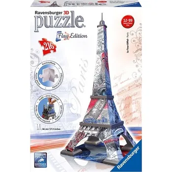 3D puzzle Ravensburger Flag edition 3D Eiffelova věž 216 dílků