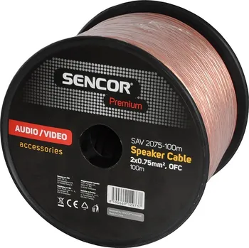 Audio kabel SAV 2075-100m repro kab 2x0,75mm2 SENCOR