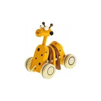 Dřevěná hračka Bino Tahací žirafa