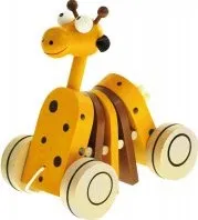 Dřevěná hračka Bino Tahací žirafa