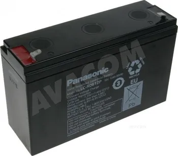 Článková baterie Olověný akumulátor Panasonic LC-R0612P 6V 12Ah F1