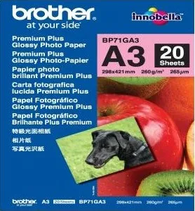 Fotopapír Papíry do tiskárny Brother BP71GA3 A3, 260g, 20 listů