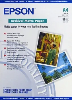 fotopapír Papíry do tiskárny Epson Archival Matte A4, 192g, 50 listů
