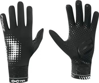 Cyklistické rukavice Force Extra celoprstové black S 