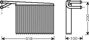 Výměník tepla Chladič topení (28.20.590) MERCEDES-BENZ