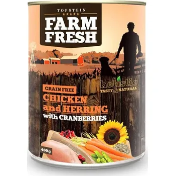 Krmivo pro psa Topstein Farm Fresh Chicken/Herring/Cranberry 400 g