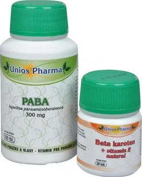 UNIOS pharma PABA 300 mg tbl. 100 + Beta karoten 30 tobolek