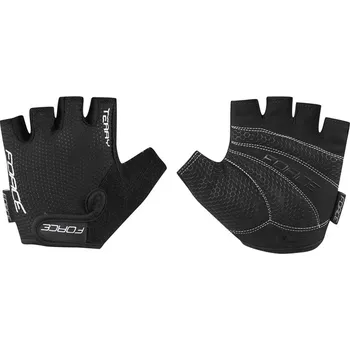 Cyklistické rukavice Force Terry rukavice černé, S