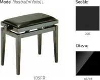 Stolička klavírní Discacciati 105FR/41/30E černý lesk/černý vinyl