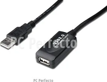 Datový kabel Digitus USB 2.0 aktivní prodlužovací 25m