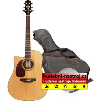 Akustická kytara Elektroakustická kytara paket levoruký Ashton D25CEQ L NTM 2014