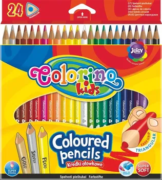 Pastelka Pastelky Colorino Kids trojhranné 24 barev (zlatá, stříbrná, fluo) 