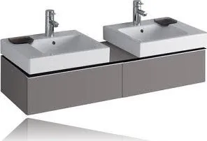 Koupelnový nábytek KERAMAG Icon skříňka pod umyvadlo, závěsná 119 x 24 x 47,7 cm platinová lesklá 840322