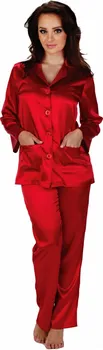 Dámské pyžamo De Lafense Saténové pyžamo Classic červené