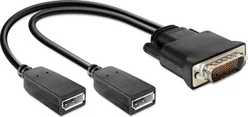 Audio kabel Delock adaptér DMS-59 samec> 2 x DisplayPort samice 25 cm
