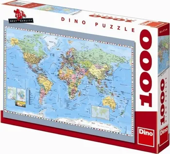 Puzzle Dino politická mapa světa 1000 dílků