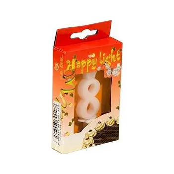 Dortová svíčka Svíčka dortová -8- krabička 70mm (7913)