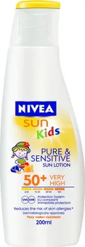 Přípravek na opalování Nivea Sun Kids Protect & Sensitive Sun Lotion SPF 50+ 200 ml