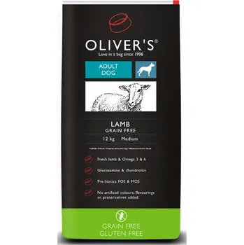 Krmivo pro psa OLIVER'S Adult Dog Lamb Grain Free