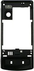 Náhradní kryt pro mobilní telefon NOKIA 6500 Slide střední kryt black / černý