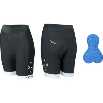 cyklistické kraťasy Force Kids kraťasy do pasu černé