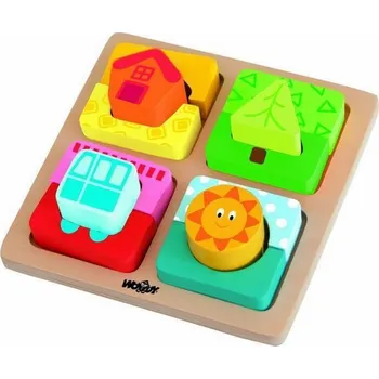 Woody Destička s puzzle-tvary Slunce domova