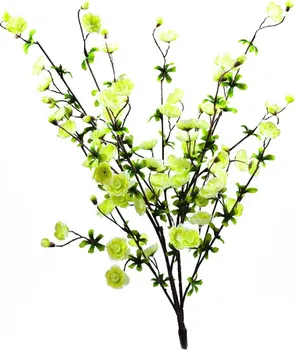 Umělá květina Třešen větvička, krémová 60cm