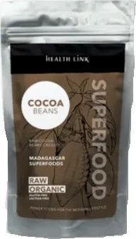 Superpotravina Health link nepražené kakaové boby criollo BIO 250g